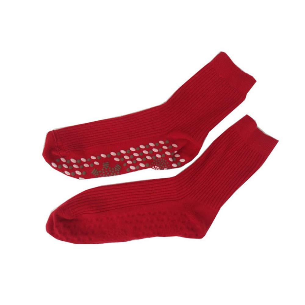 wowobjects WowObjects 1Pc Self-Heating Health Care Socks Tourmaline Magnetic Therapy Comfortable and Breathable Massager& Color: Red
