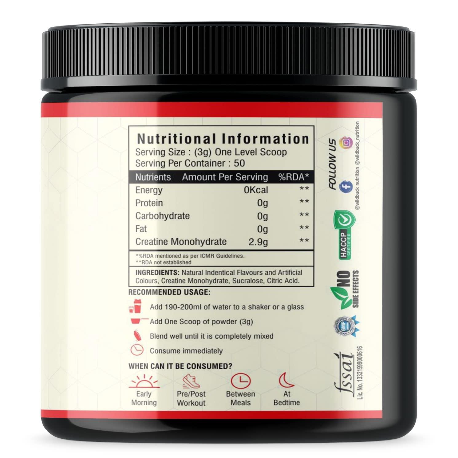 WILD BUCK WILD BUCK Wild Pre-X3 Hardcore Pre-Workout Supplement Powder, Energy Drink Monohydrate, Men,Women [30-60 Servings, Pina Colada, 255G] + Reduce Fatigue, [50 Servings, Pink Lemonade]
