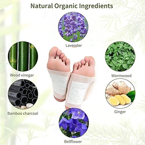 2heet HEET Foot Pads, Natural Bamboo Vinegar Ginger Powder Foot Pads, Easy to Use and Feel Better, Ginder Foot Pads for Relaxation, Relieve Stress, Improve Sleep, Pain Relief(50 patches)
