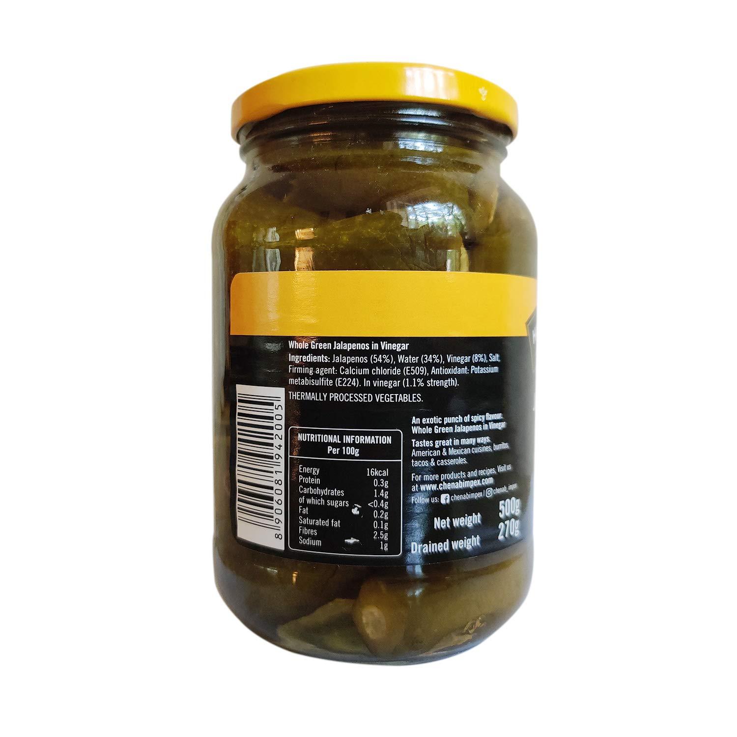 Hugoreitzel Hugo Reitzel Whole Jalapeno, 500g Pack of 2