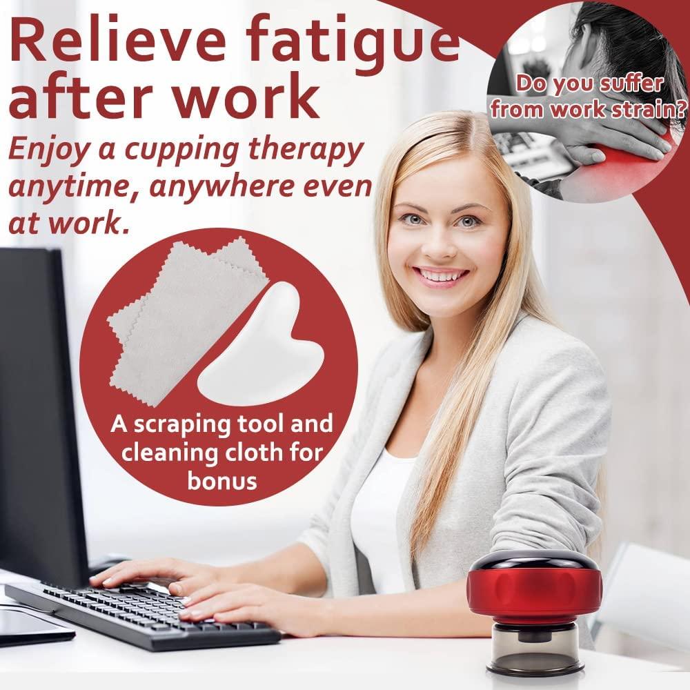 ONTRIP ONTRIP Massage House Electric Smart Cupping Device,Electric Vacuum Red Light Cupping Cups Therapy Massage Kit, Helps To Reduce Muscle Pain, Swelling and Inflammation