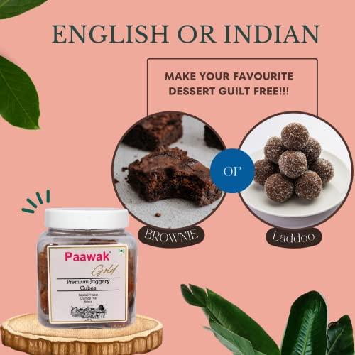 Paawak Paawak Gold Premium Jaggery Cubes 450gm | Paawak Chemical Free Jaggery Cubes, Gud Jaggery, Gur Bheli [Pure, Natural, No Preservatives Added] Jaggery cubes are generally used for Tea, Coffee, Milkshake