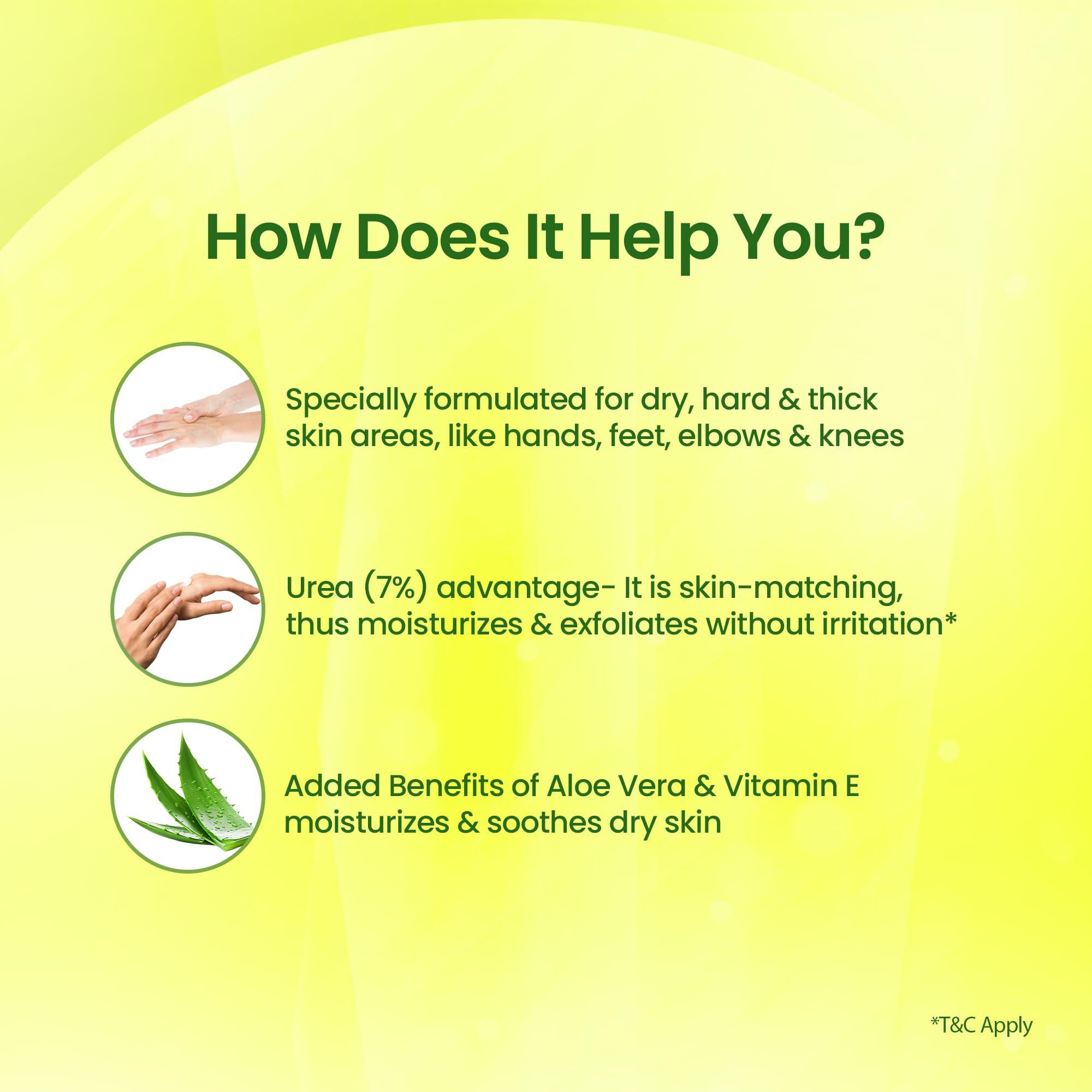 NMFe UREA CREAM NMFe Urea Cream 150 gm For Intense Moisturisation with Urea 7% & Aloe vera for thick and dry skin | Truly the Healing Moisturiser | For very dry skin | Takes care of cracked heels & Fissure feet effectively