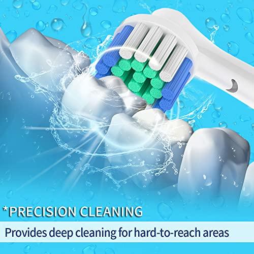 Betterchoi Betterchoi 18 Pack Precision Replacement Brush Heads Compatible for Braun Oral B Electric Toothbrush. 9pcs White and 9 pcs Black.