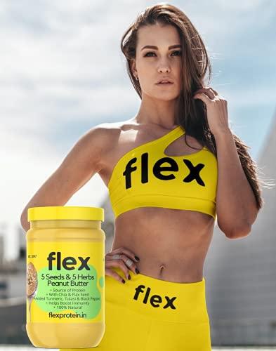 Flex Protein Flex Protein Premium Peanut Butter 100% Natural with no Added Salt, Sugar or Oils 500g (5 Seeds & 5 Herbs 500g)