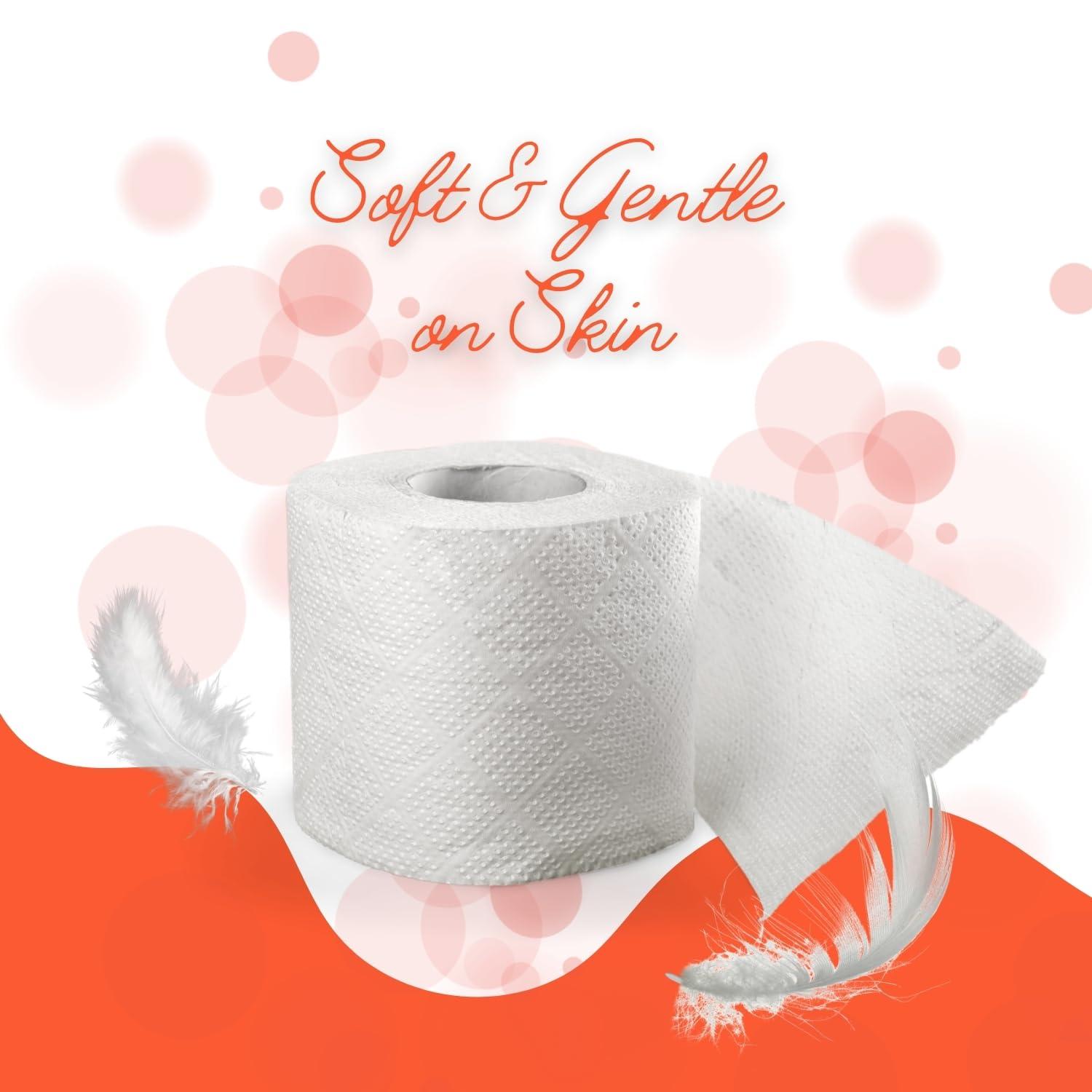 Liora Liora 3 Ply Toilet Tissue Paper Roll 10 in 1, Pack of 2, Soft Toilet Paper Rolls Multi layer, Highly Absorbent Toilet papers Rolls, 235 Pulls/Roll (2,350 Sheets)