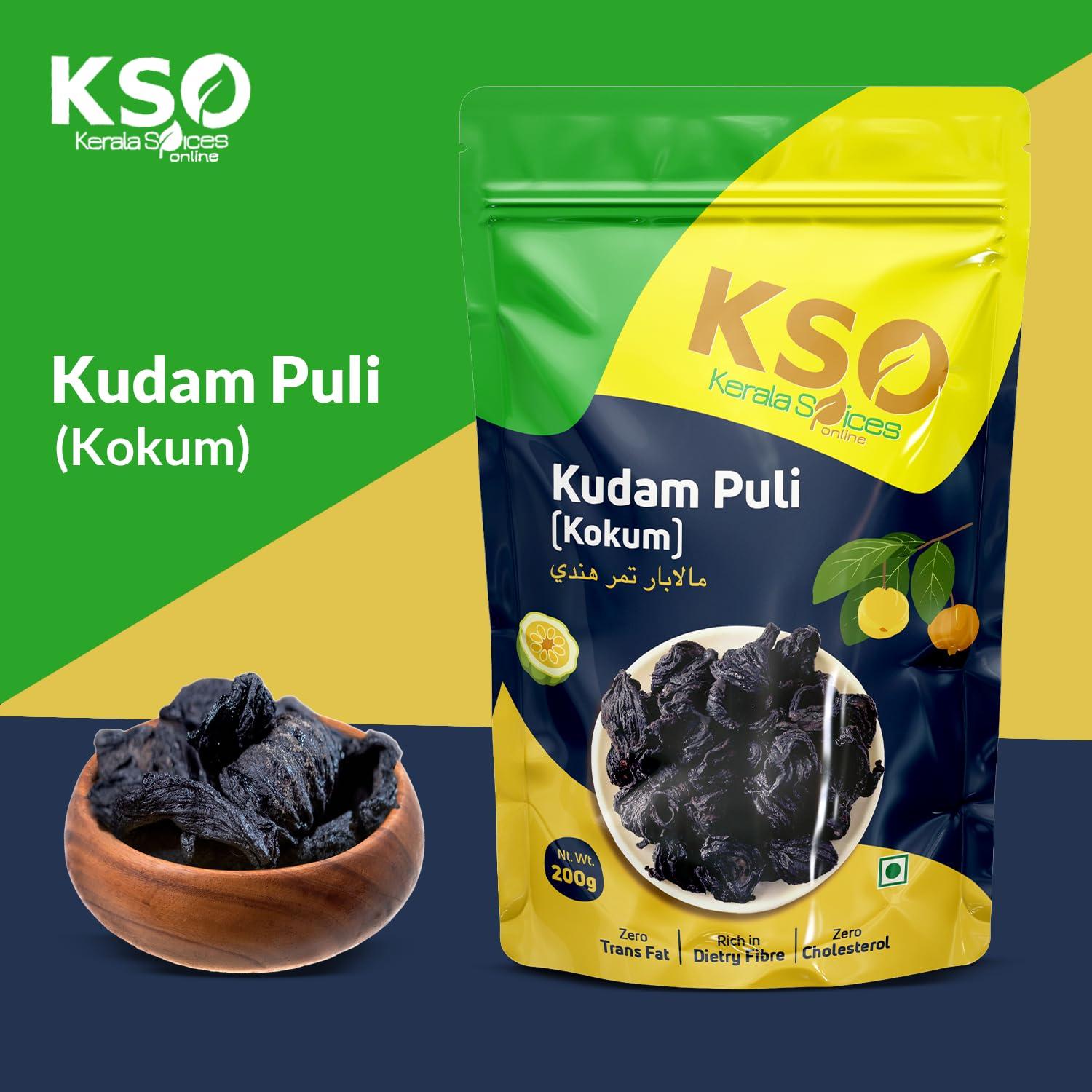 keralaspicesonline Kerala Spices Natural Kudampuli 50 gm Dried Malabar Tamarind Seedless Garcinia Cambogia Brindleberry