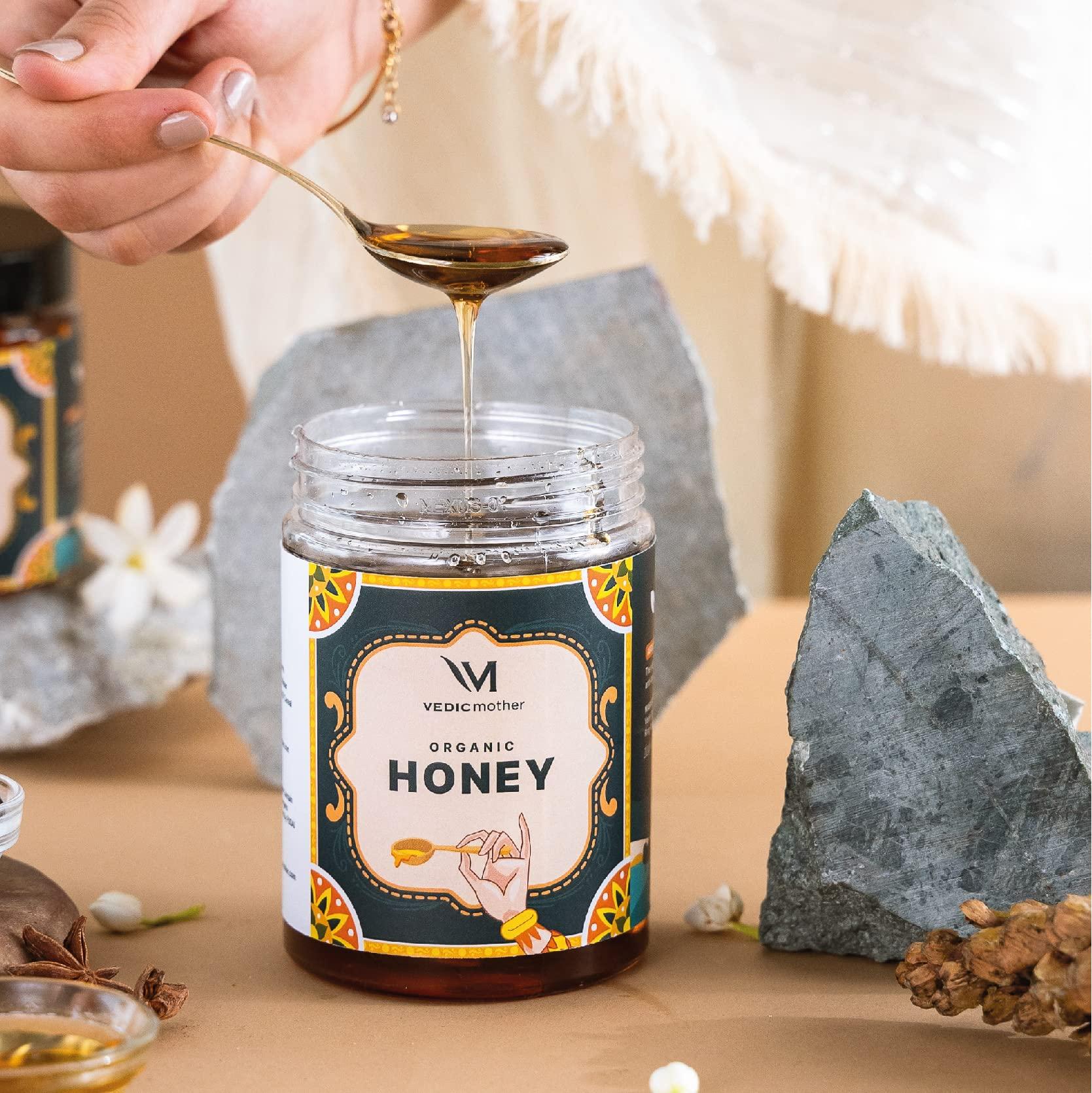 Vedic mother Vedic Mother Cough and Cold Combo Pack of Honey 350gm & Sitopaladi 150gm | Certified Handmade Products with Blend of Natural Herbs & Ingredients | No Added Preservatives