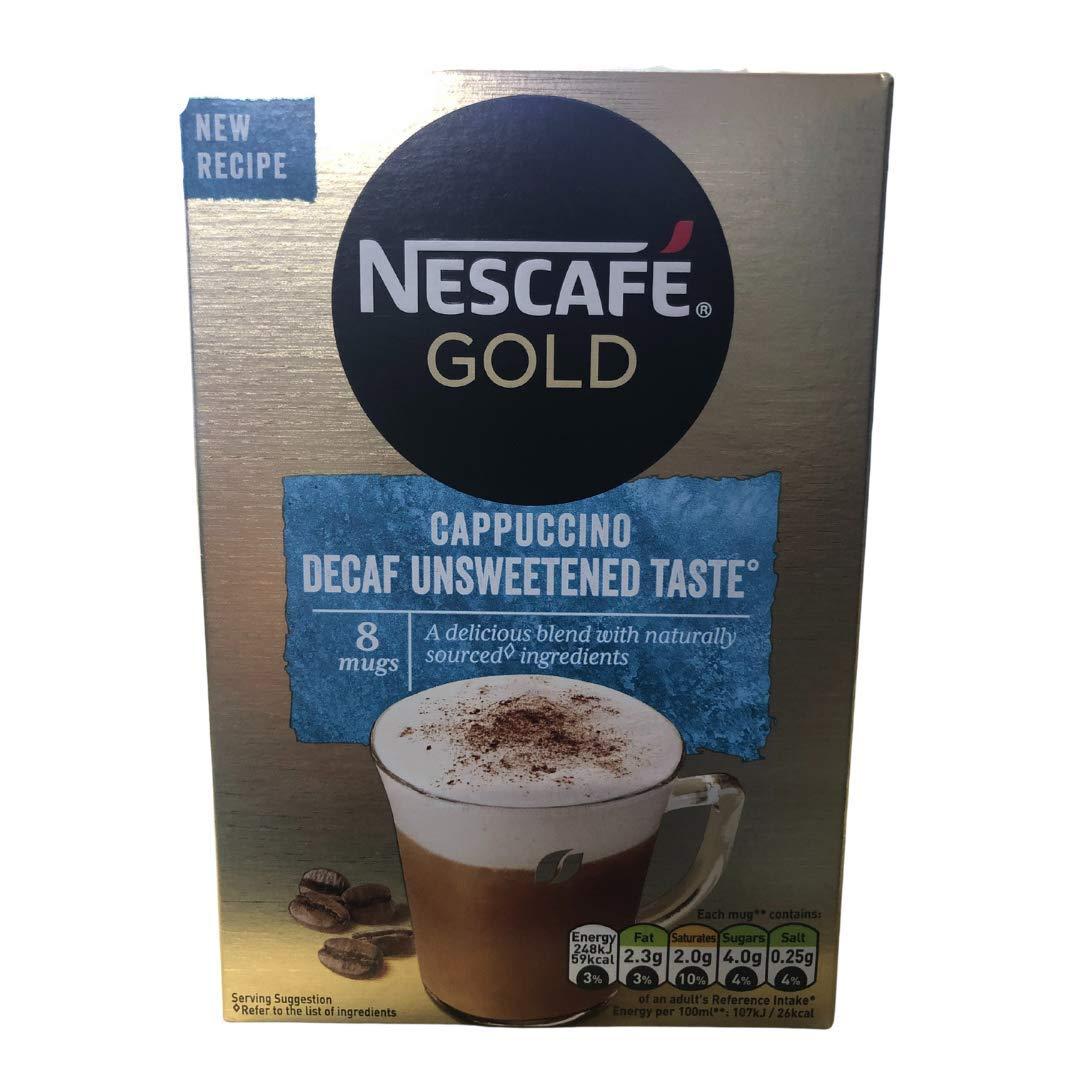 Nescafe Gold Nescafe Gold Cappuccino Decaf unsweetened Taste Instant Coffee Sachets (8 x 15g), 120g