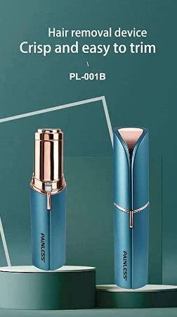 Cleanfly Cleanfly Hair Removal for Women, Painless Premium Eyebrow Trimmer USB Rechargeable Conture Hair Remover and Exfoliation Device for Face and Body with Built-in LED Light Lipstick Style (Green)