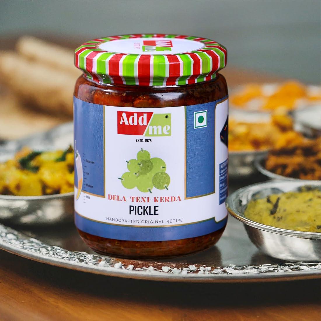 Add me Add me Ker Teet Rajasthani Pickles 1kg teet ka Achar 500gm + 500gm Glass jar