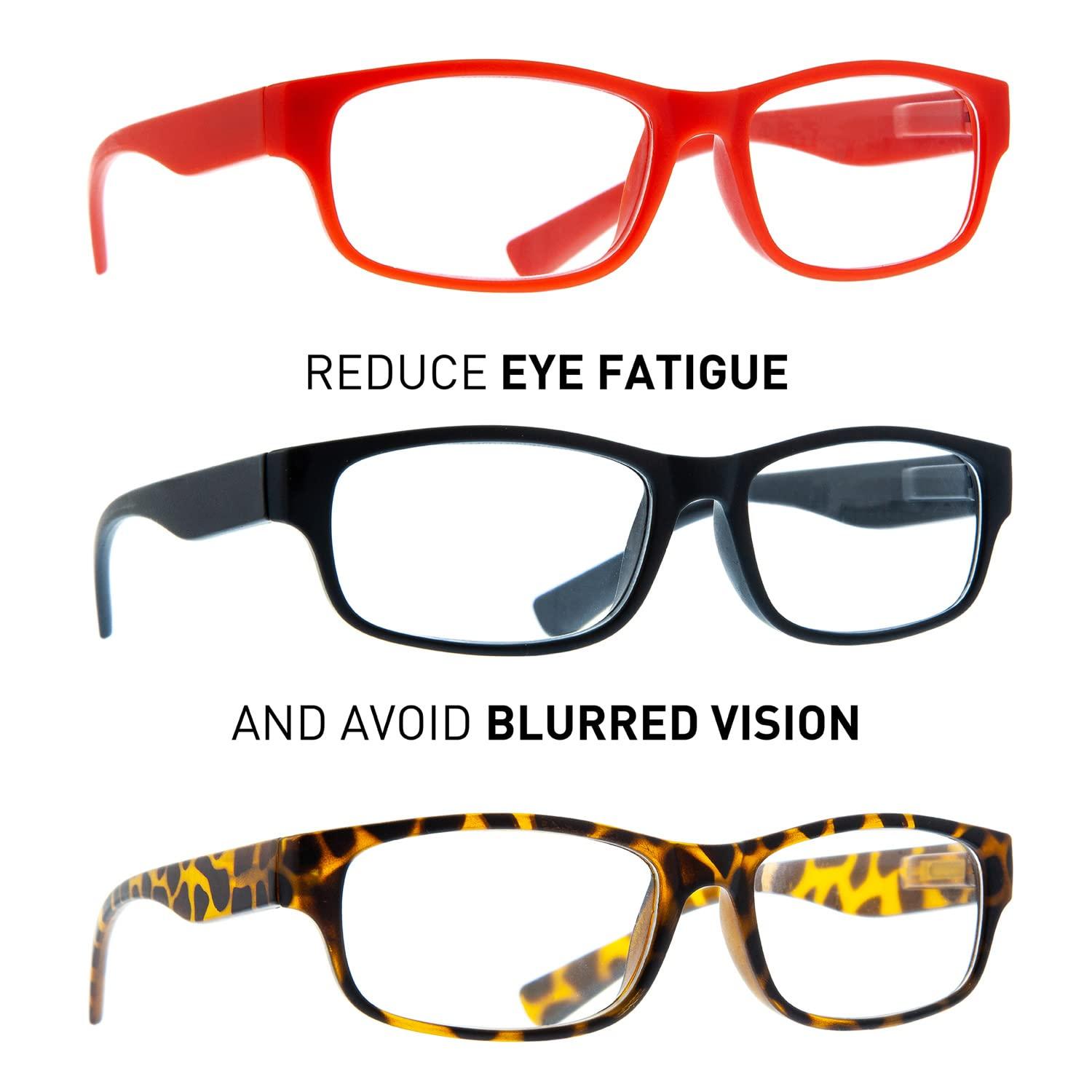 DIDINSKY The Readings Factory: 3 Pack Reading Glasses for Men and Women. Colorful and Fashion Presbyopia Glasses. Executive +3.0 - Trevi Executive