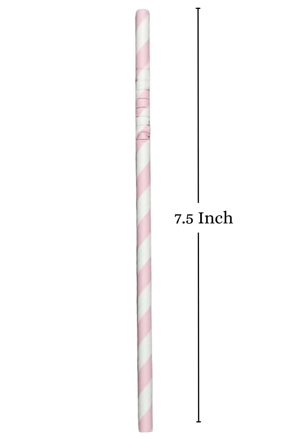 Wiies Straw 7 mm Pack of 50 Pcs Bend Paper Straw 7.5 inch Ecofriendly Straws Aqua Fancy Straws for Drinking Juice Party Straw Pack Paper Straws for Drinking Juice Disposable Paper Straw