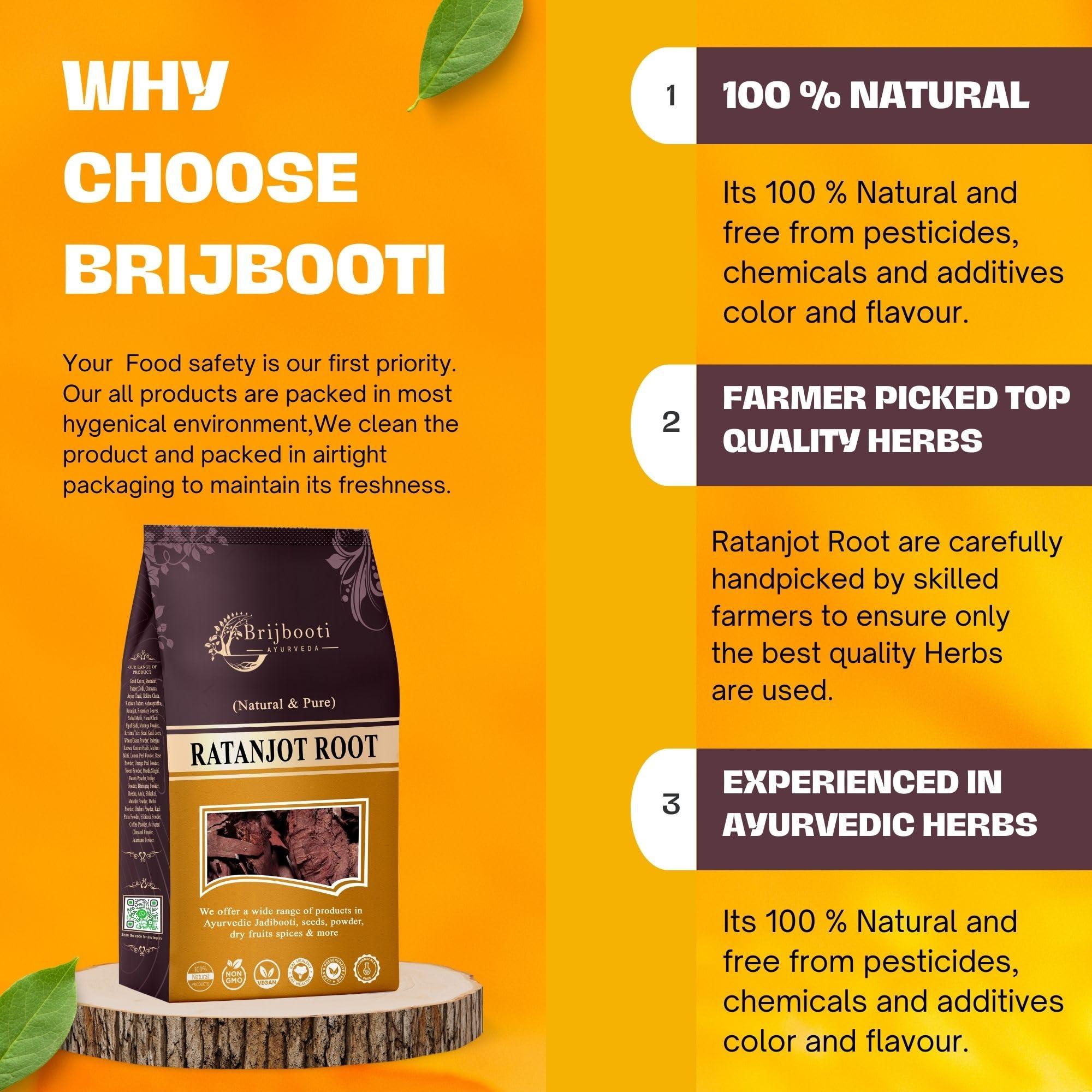 BrijBooti BrijBooti Birju Mahavir Ratanjot - Alkanna Tinctoria -Alkanet Root 400 Gr