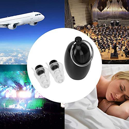 Dpofirs Earplugs, 27db Noice Reduction Rate Music Ear Plugs, High Fidelity for DJ Bars(black)