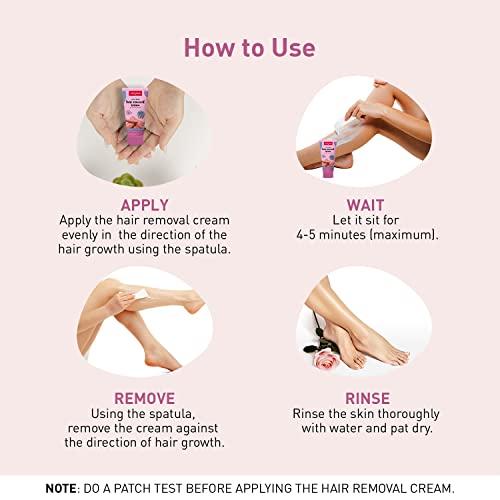 Sirona Sirona Hair Removal Cream, Bikini Hair Removal Cream for Women, Hair Removal Cream for Women, for Bikini Line, Underarm, Legs, Dermatologically Tested, for Dry & Sensitive Skin - 50 gm (Pack of 2)