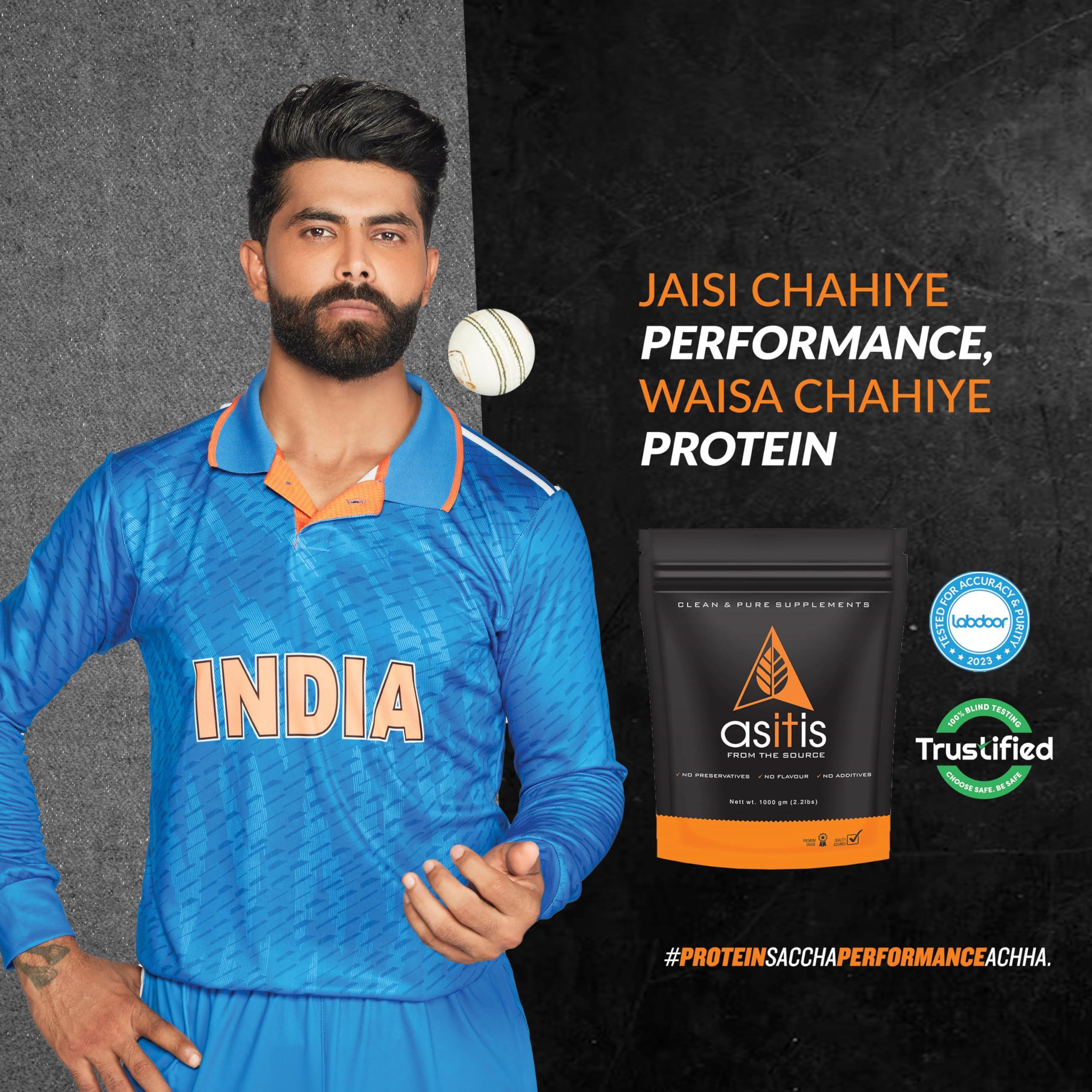 Asitis Nutrition AS-IT-IS Nutrition Whey Protein Concentrate 80% - 1kg | Unflavoured | tested for purity | Labdoor certified