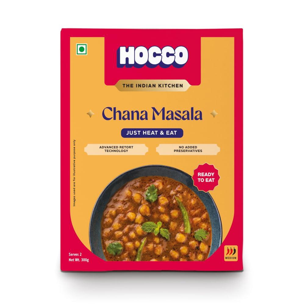 HOCCO HOCCO Chana Masala Sabji Ready to Eat Pack of 6 | Just Heat and Eat |Ready Indian food | No Added Preservative and Colours |Meal Ready in 5 Minutes_Serves 2 (300gm)