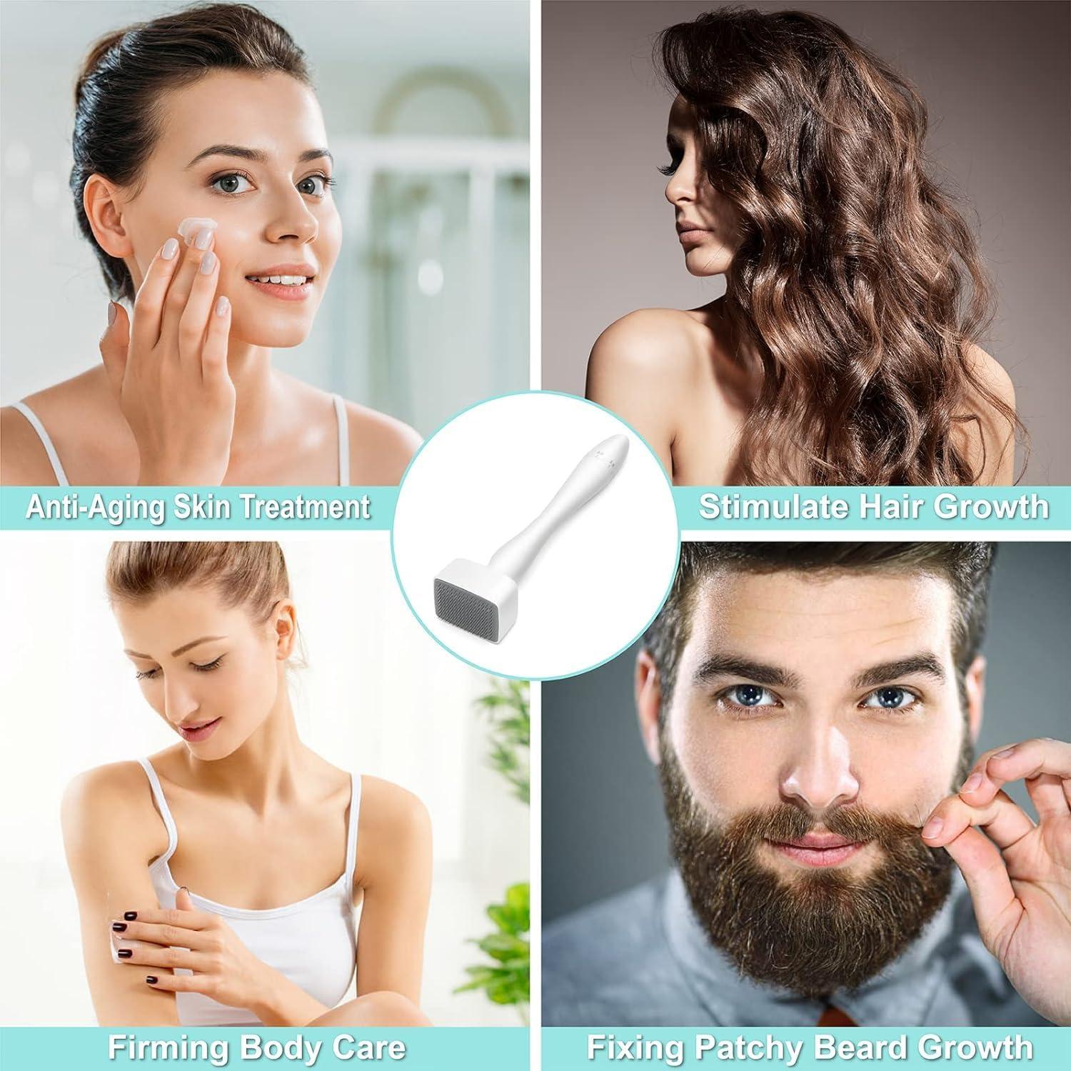 DUNGRANI ENTERPRISE Derma Stamp Adjustable Pen 0mm - 3mm,140 A Titanium micro needles I Amazing Professional Microneedling Pen for Skin Repair, Face, Hair & Beard Growth (Derma Stamp)