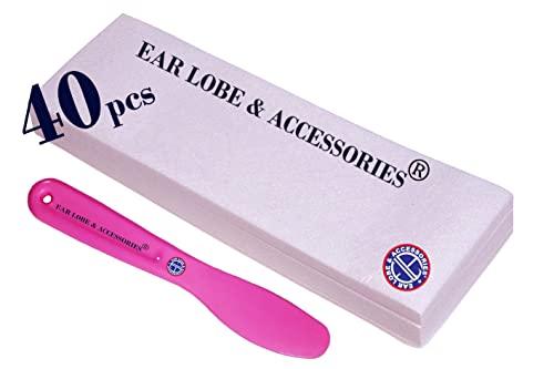 Ear Lobe & Accessories Ear Lobe & Accessories Combo Pack (Non Woven Hair Removal Wax Strips/Patti Pack of 40pcs + D Spatula 1pcs)