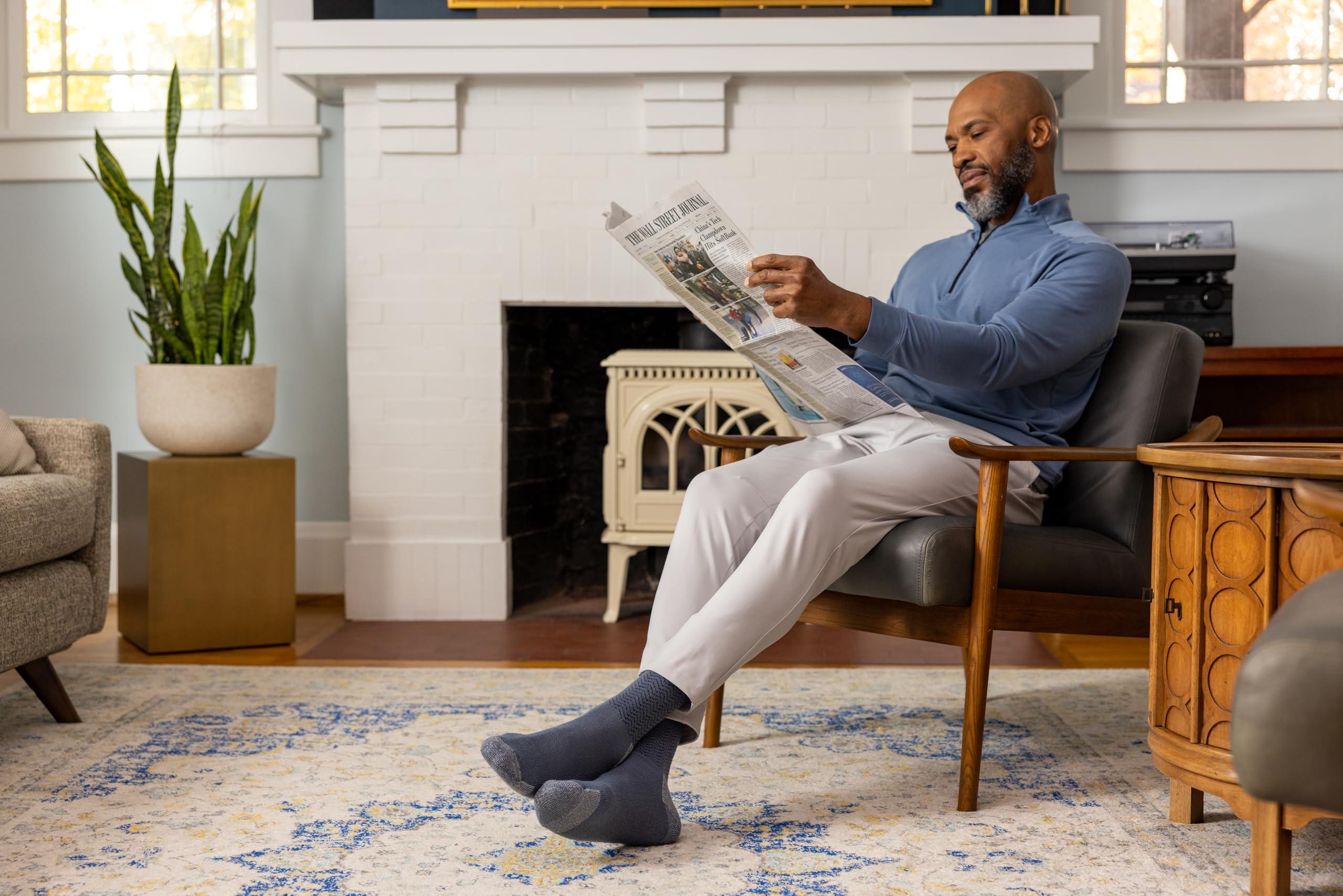 Dr. Scholl\'s Dr. Scholl\'s Men\'s Advanced Relief Diabetic Crew 2 Pack Socks, White, Sock Size: 10-13/Shoe Size:9-11