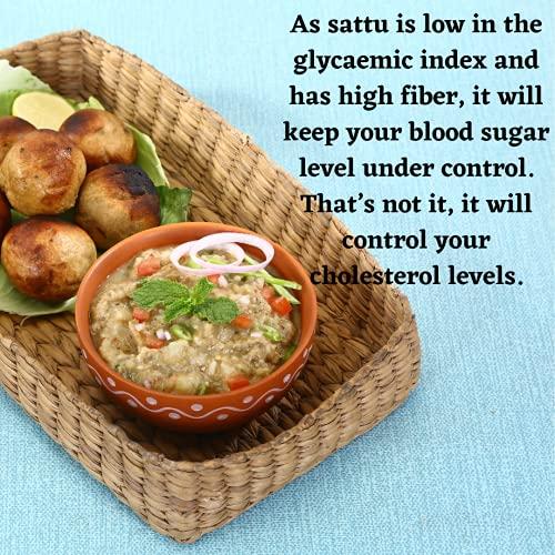 PITAAMAH Organic Chana Sattu | 2kg | Nalanda Sattu | Hand Roasted & Stone Ground | Gluten-Free | High Protein | Directly from Bihar Farmers