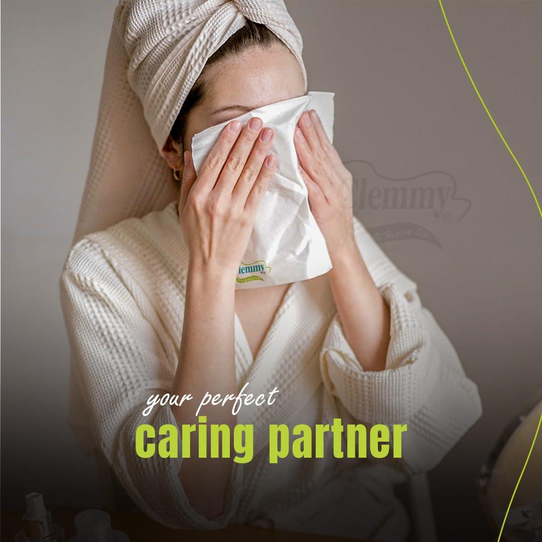 Clemmy Clemmy Disposable Bathroom Napkins, Single-Use Linen-Feel Guest Towels, Soft and Absorbent Paper Hand Towels Dinner napkins for the bathroom, kitchen, or event, 100 pulls (total 100 sheets) (1)