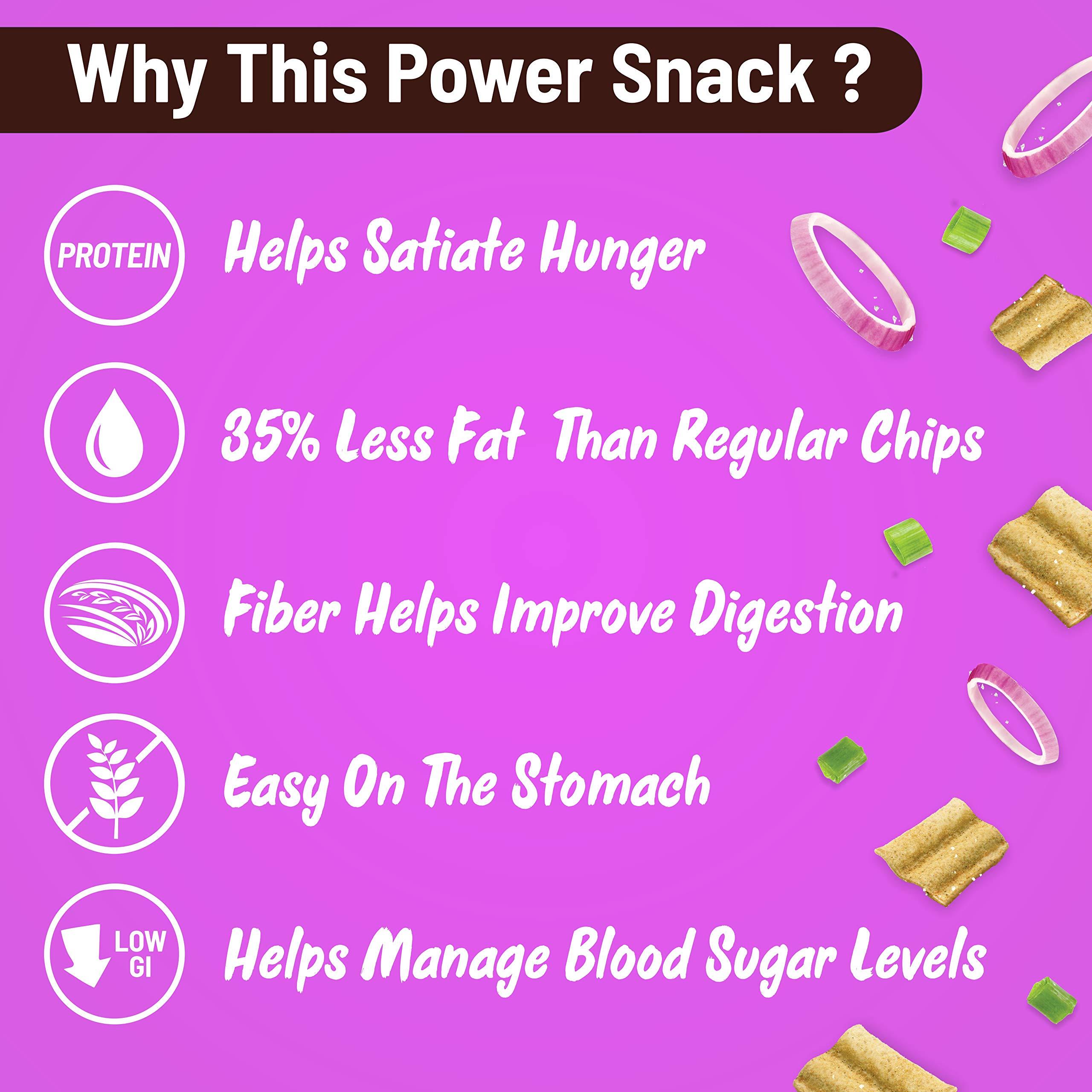 RiteBite Max Protein RiteBite Max Protein Chips - Spanish Tomato 60g - Pack of 4 & Max Protein Chips - Cream and Onion 60g - Pack of 4