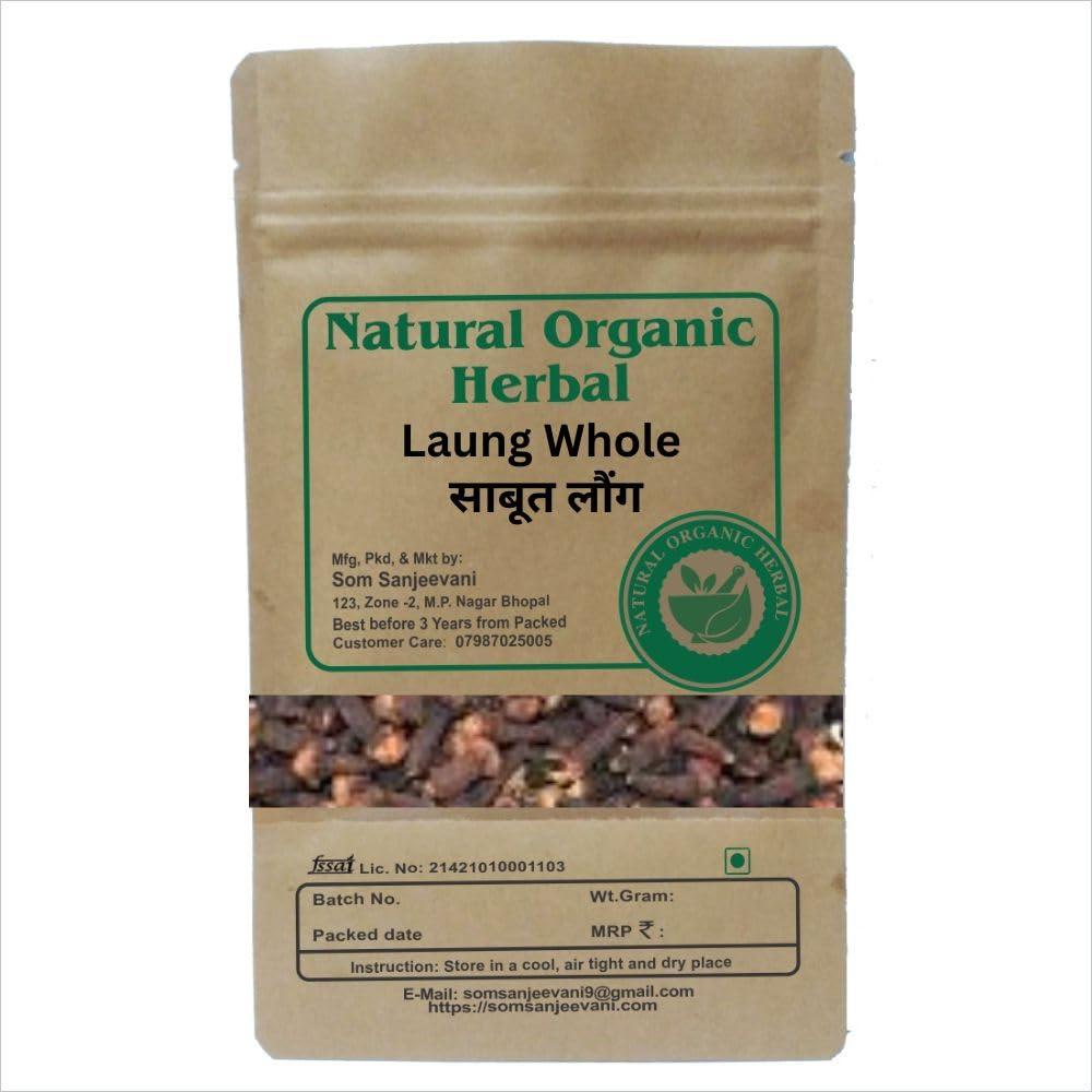 NATURAL ORGANIC HERBAL Natural Organic Herbal Cloves-Laung Whole | 100g Pack of 2 Each 50g |With 50 Gram imli seeds powder