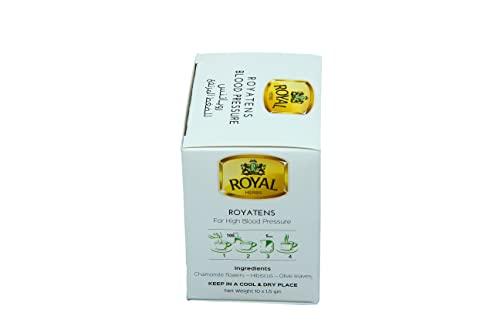 REGIME TEA Royal Regime Tea Herbs Royatens, Reduction Hypertension Blood Pressure Reduction Green Tea Bags, 20 Grams, Pack of 10 Tea Bags