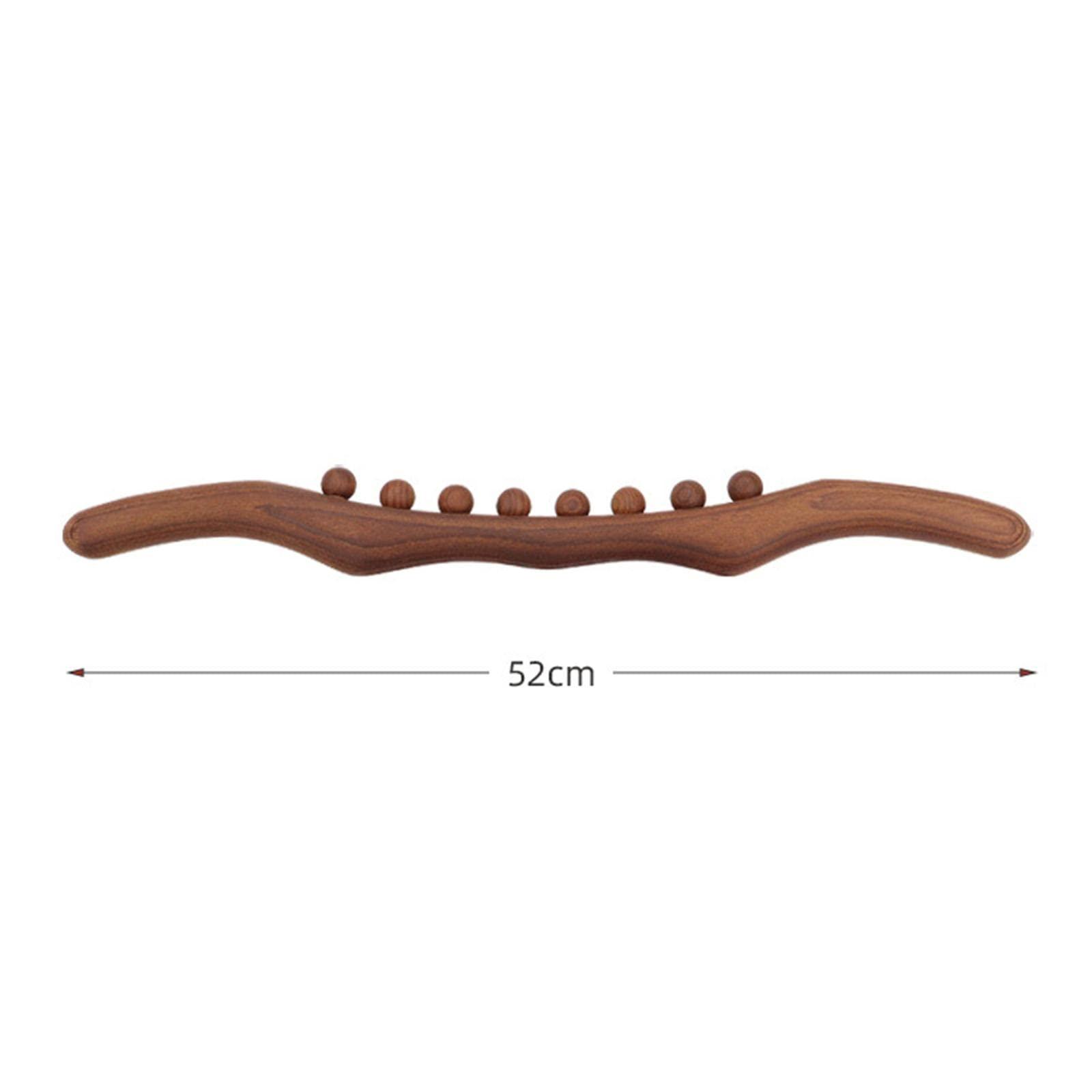T.O.G. T.O.G. Handheld Wooden Massage Stick Roller Massager Dark Brown 8 Beads
