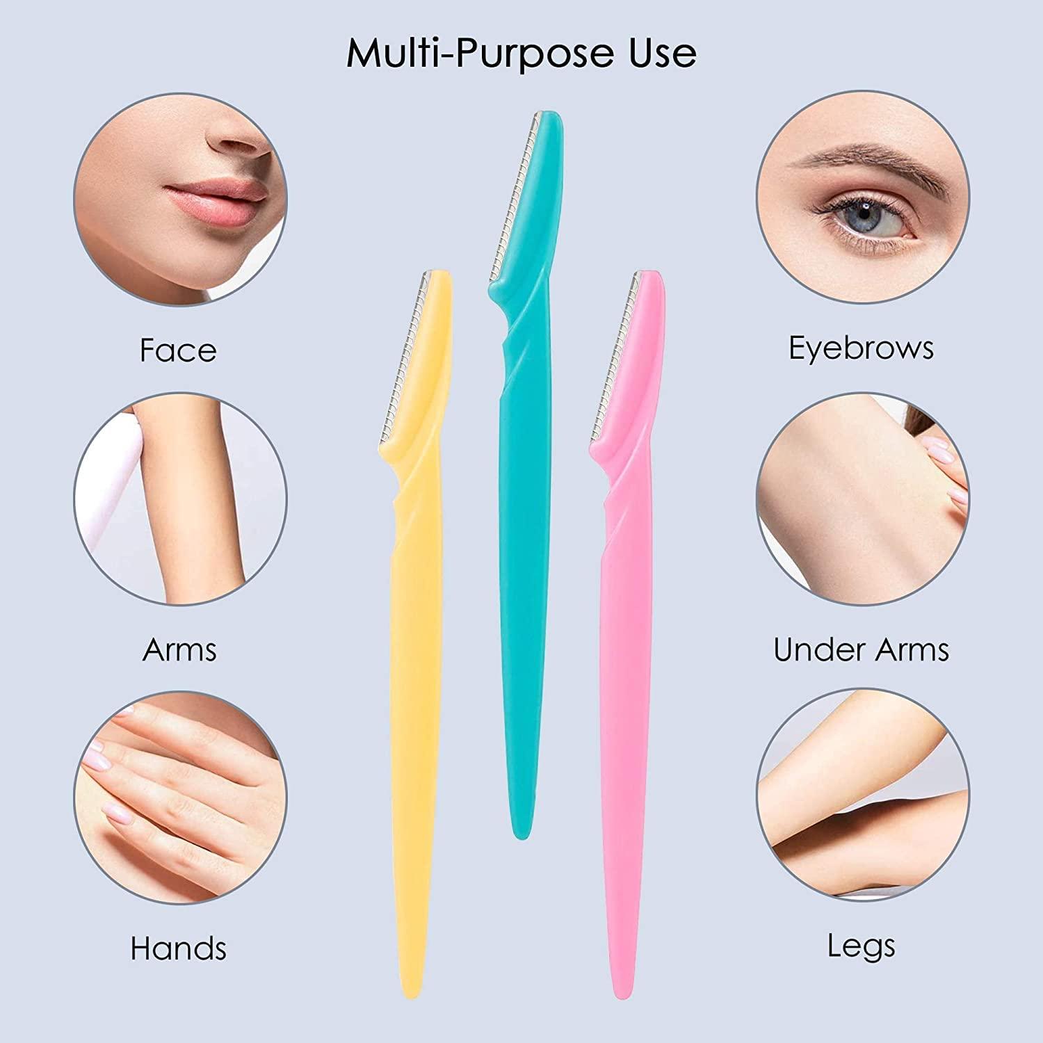 Aternal Facial Wax Strips-20 Strips, Facial Hair Removal for Women, Hair Remover Waxing Kit for Face Eyebrow Upper Lip Cheek, Waxing Strips for All Skin Types with 3Pcs Eyebrow Razor