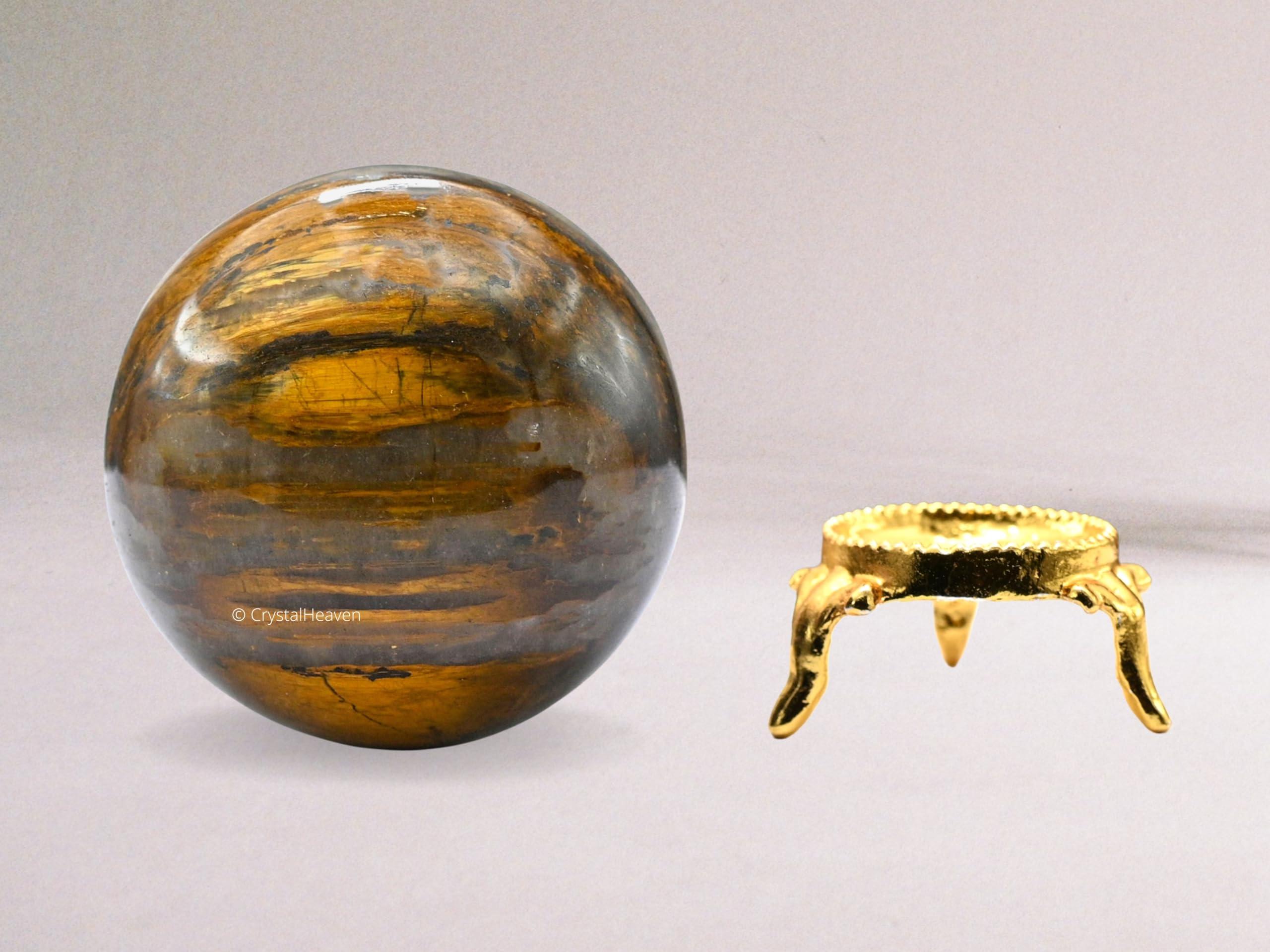 Crystal Heaven Certified Nellite Crystal Ball for Meditation - Premium Crystal Vastu Items for Home and Feng Shui Items for Good Luck - Ideal for Pooja Supplies and Spiritual Practices (2\" Inch)