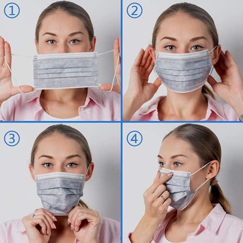 DIKANG DIKANG 3 Layer Surgical Face Mask Disposable with Melt-blown Fabric | 3 Ply Disposable Face Masks with Nose Pin with Soft & Highly Stitched Ear loop | For Unisex (PACK OF 100, GREY), Without Valve