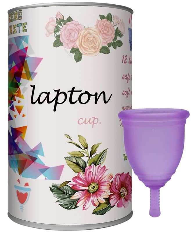 LAPTON Lapton Purple Color Reusable Silicone 25ML Menstrual Cup Pack of 1 (Purple_Large_25 ML)(k2-box-L_Purple_P1)