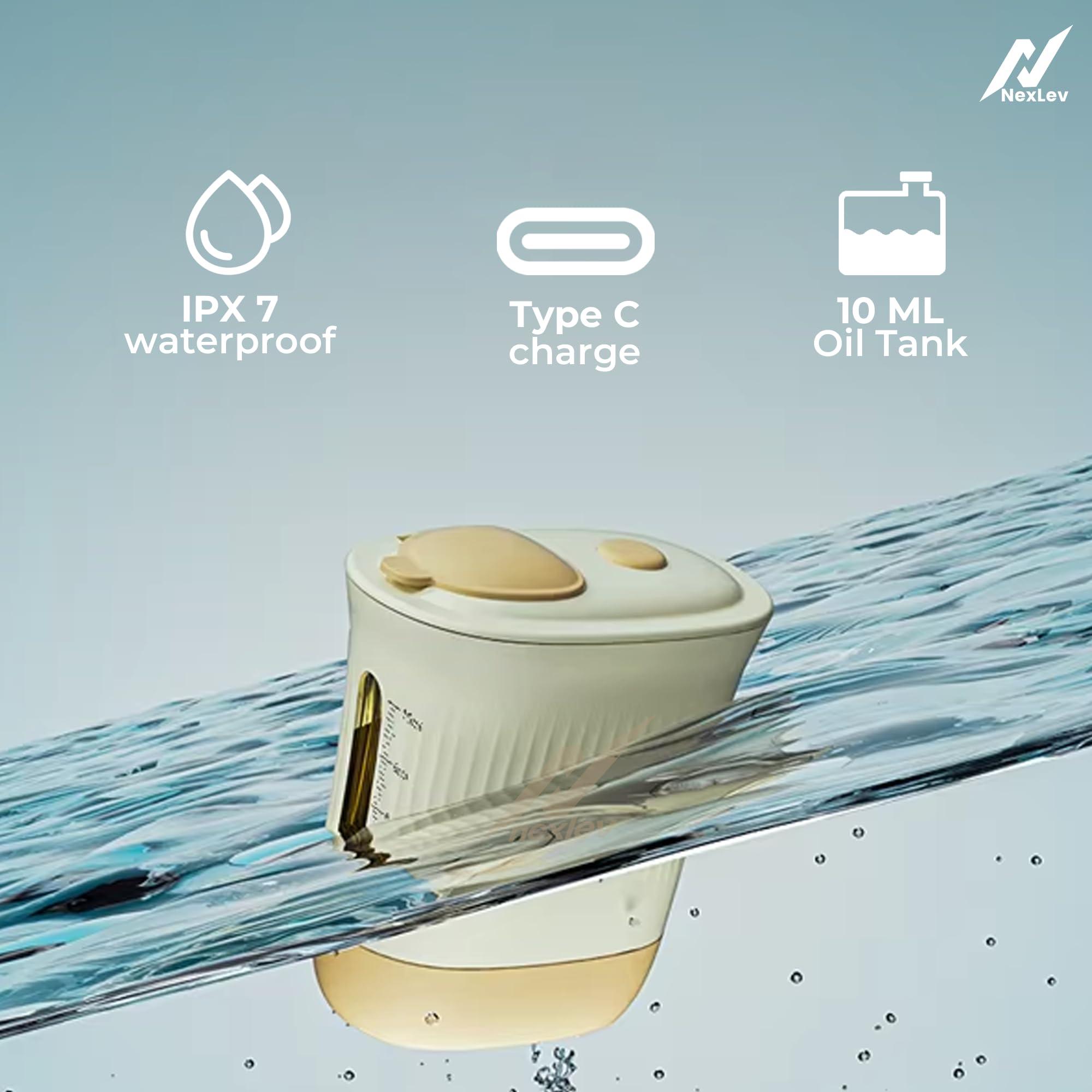 nexlev NexLev Nourish Hair Oil Applicator|Red & Blue Light Therapy|EMS Microcurrent To Boost HairGrowth|10ml Oil Tank| 60 Min Run Time|High-Frequency massage for better absorption| IPX7 Waterproof| EA-01 Pro