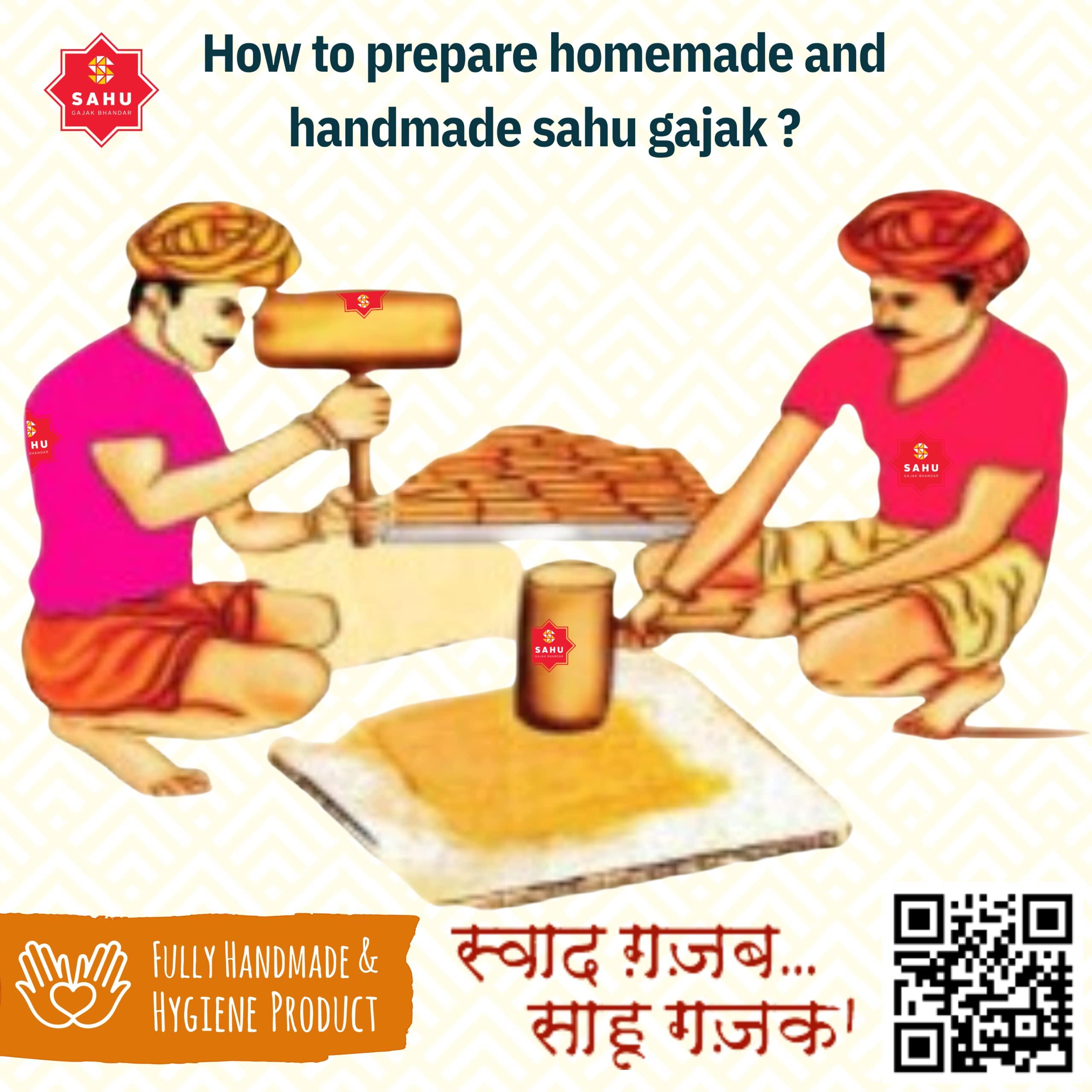 SAHU GAJAK BHANDAR SAHU GAJAK BHANDAR Sahu Tilkut Gajak 500 Gram | Kutema Gajjak | Tilkatri | Tilkoot | Tilkut | Sweets and Snacks | No Added Preservatives