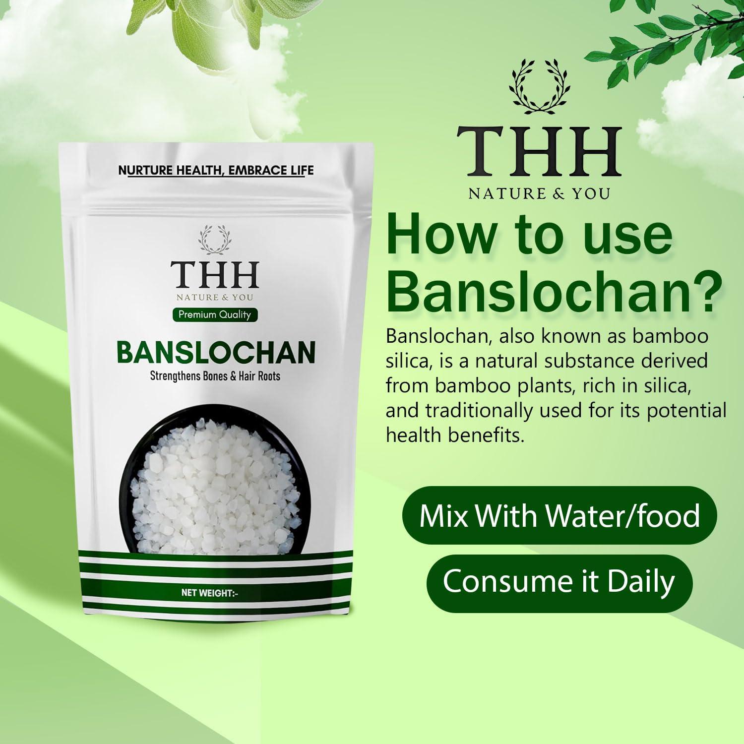 THH THH Organic Tabashir - Vanslochan - Banslochan (200g)| 100% Pure Vanshlochan For Strengthen Bones & Hair Roots| No Added Colors or Preservatives