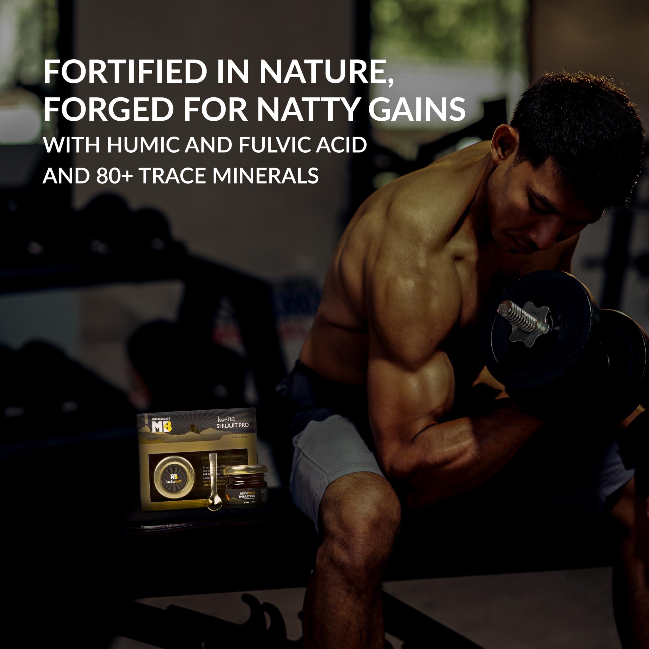 Koshaveda Koshaveda Shilajit Pro by MuscleBlaze (20g, Shilajit Resin, Pack of 2) | For Strength, Stamina & Endurance