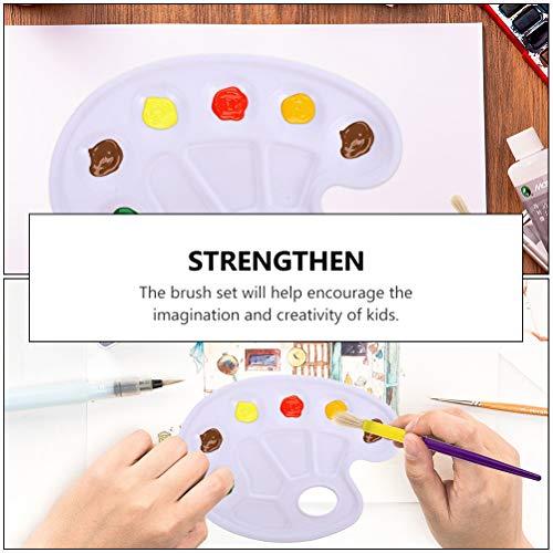 HEALLILY 25pcs Kids Painting Brushes Kit DIY Sponge Paint Brush Early Learning Tools