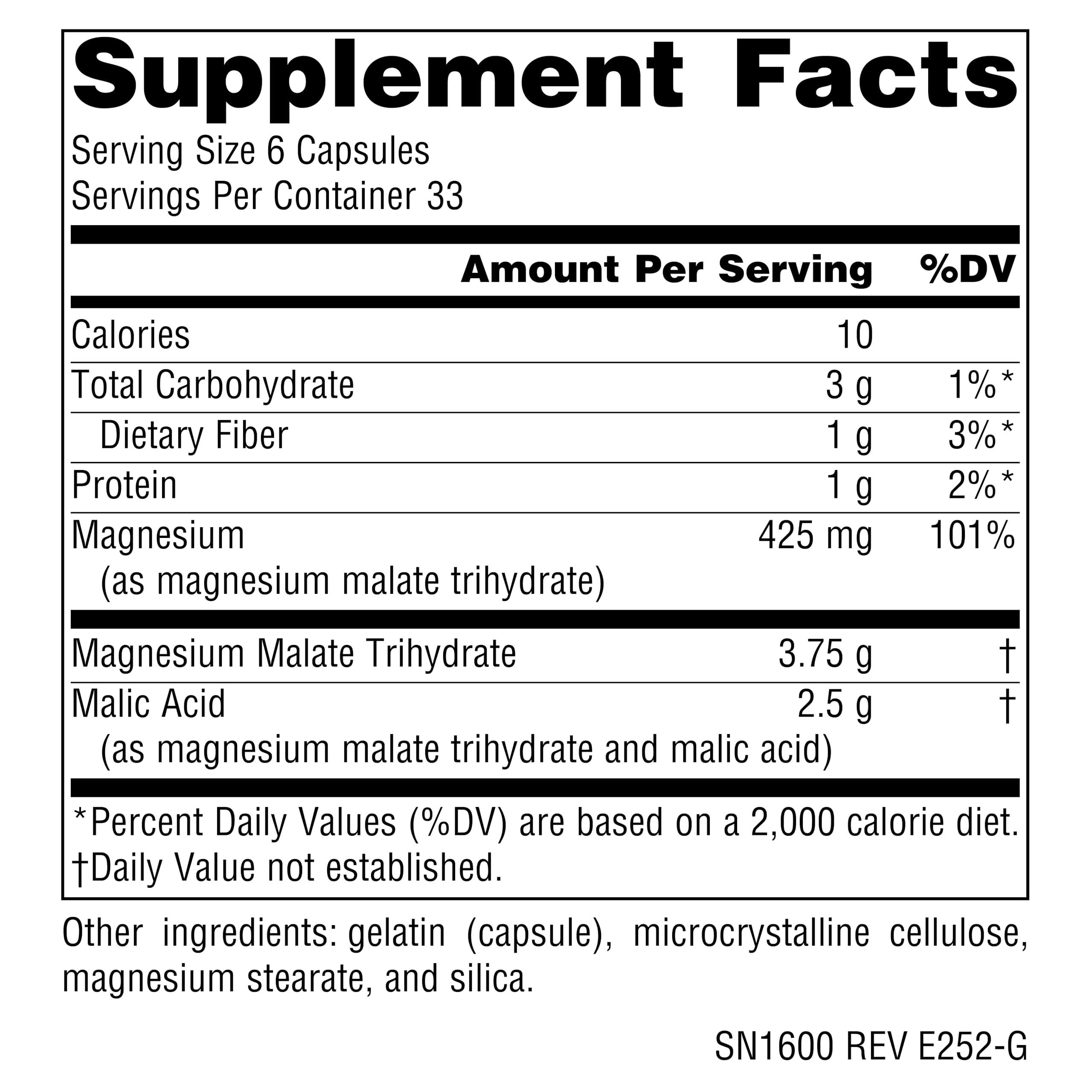 Source Naturals Source Naturals Magnesium Malate - 200 caps - 625 mg