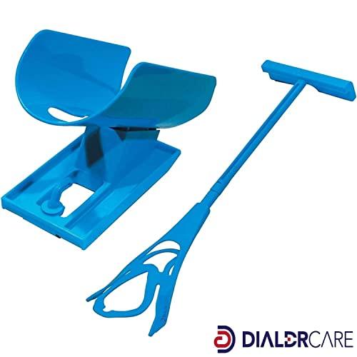 DIALDRCARE DIALDRCARE Sock Slider - The Easy on, Easy off Sock Aid Kit | Sock Aid Tool for Elderly, Disabled, Pregnant, Diabetics - Pulling Assist Device - Socks Helper (BLUE)