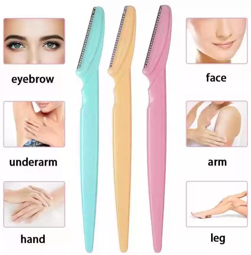 BAAL Baal Reusable Face Shaving Razor For Women with Manicure Padicure kit |Painless Facial Hair Removal Razor For Eyebrows, Upper Lips,Underarms, Chin, Forehead and Bikini Area (Multicolor (M 1))