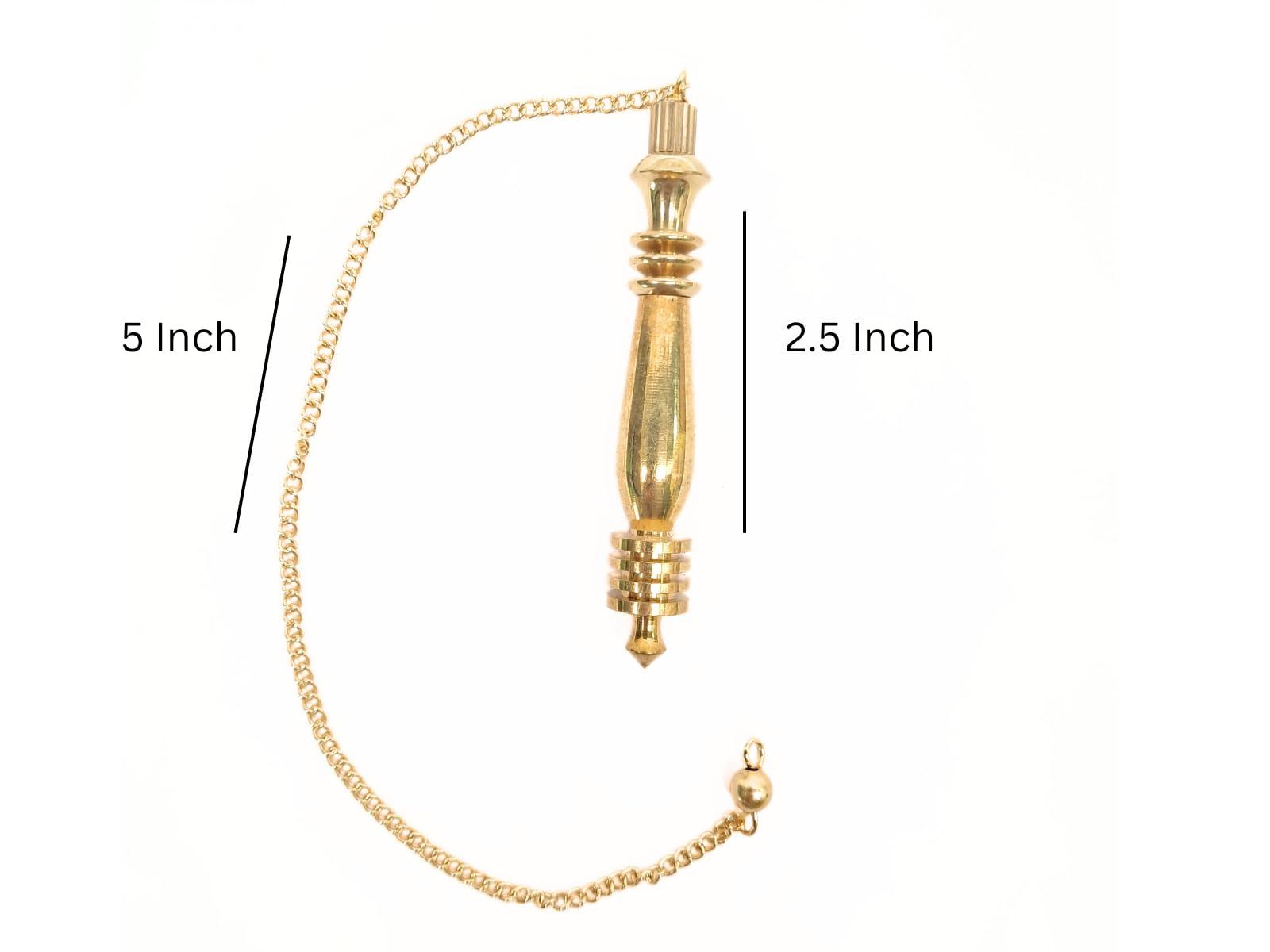 Jet International Crystal Jet Long Karnak Isis Ring Gold Pendulum Plate Chamber w/Chord Reiki Wiccan Free Booklet Jet International Crystal Therapy Healing Dowsing Metaphysical Spiritual Answers Occult Mystic