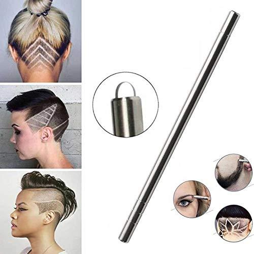 Delidge Delidge Stainless Stell Hair Tattoo Pen for Hair Design Barber Hairstyle Design Trimmer with tweezers and 10 pieces blades Eyebrow Mustache Beard Hair Styling Art
