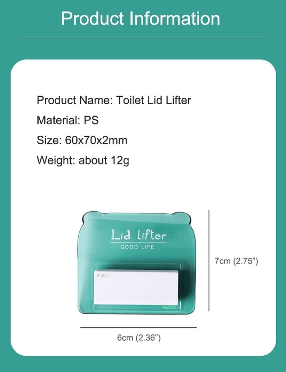 RIMDIXA RIMDIXA Toilet Seat Lifter Self-Adhesive Toilet Seat Holder with Double Tape Toilet Seat Lifter Handle Clip Water Closet Toilet Lifter Avoid Direct Contact with Cover & Seat (Multicolor) (3)