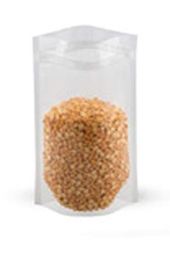 mp MARUTHI PLASTICS & PACKAGING CHENNAI [P] LTD SK Maruthi Plastics Transparent Food Graded Standup Pouch with Zipper (100 MM x 165 MM + 35 BG) (500)