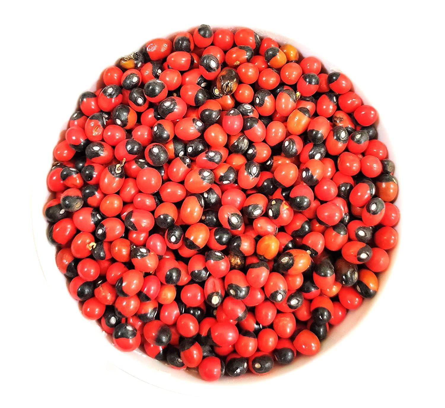Nutrixia Red Gunja Seeds -Red Chirmi -Gunja Beads - Abrus precatorius |100% Naturally sourced| (50 Gms)