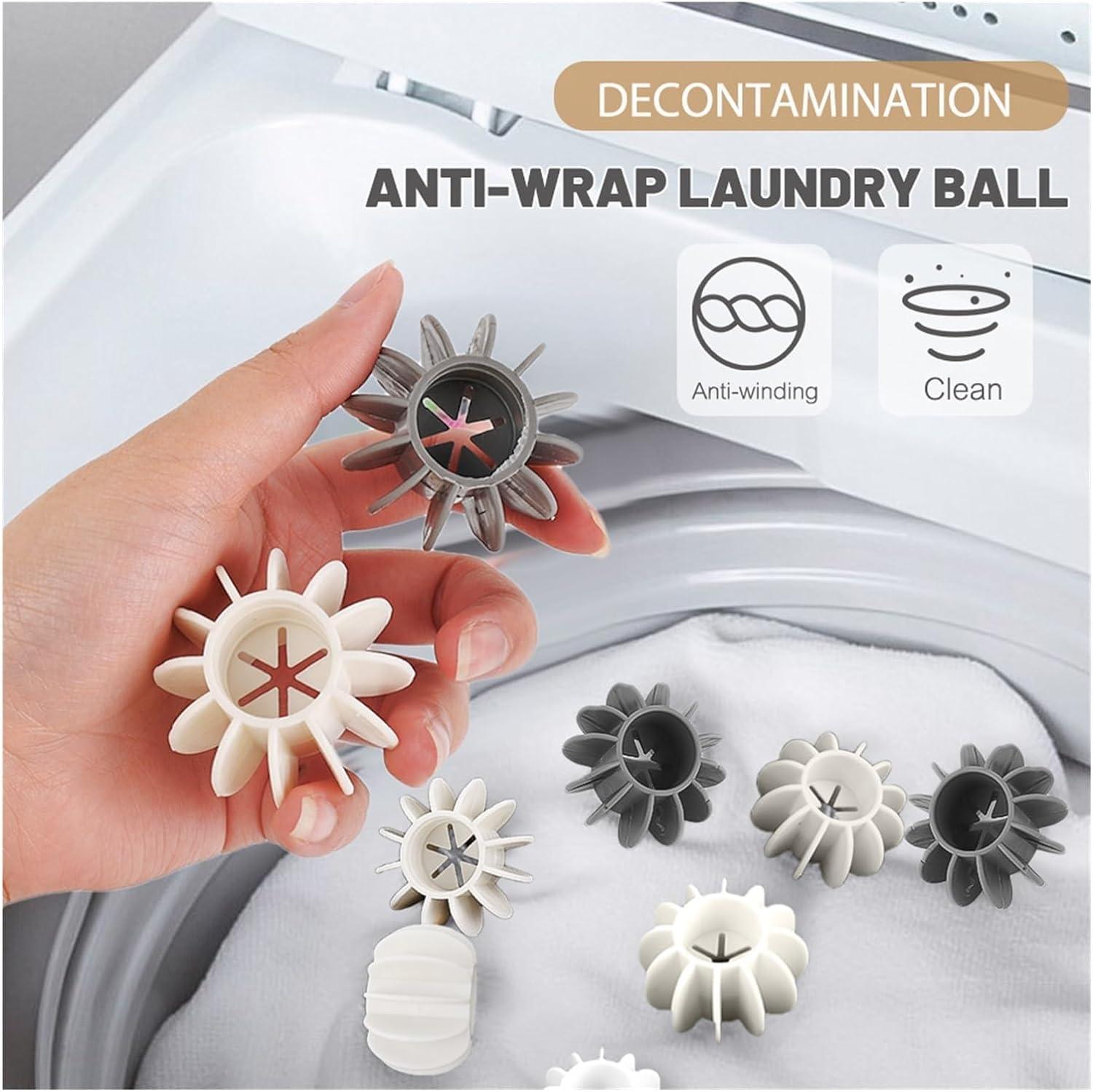 RECLUSE RECLUSE 8 Pcs Laundry Ball Silicone Clothes Hair Cleaning Tool Pet Hair Remover Laundry Lint-and-Pet-Hair-Remover-Balls-for-Washing-Machine Reusable Cat Washing Hair Ball Catcher Laundry Machine