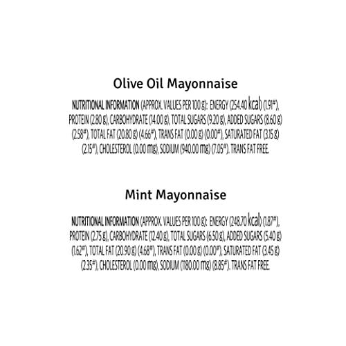 VEEBA Veeba Olive Oil Mayonnaise, 300g and Mint Mayonnaise, 300g - Pack of 2
